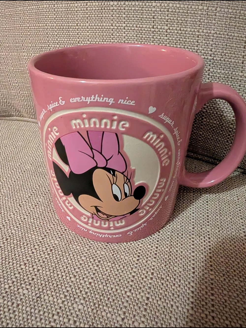 Disney Minnie Mouse Pink Ceramic Mug by Disney